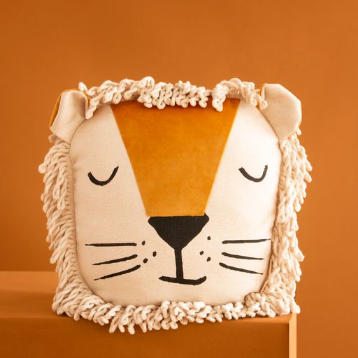 Pillow Lion Farniente Yellow - Nobodinoz