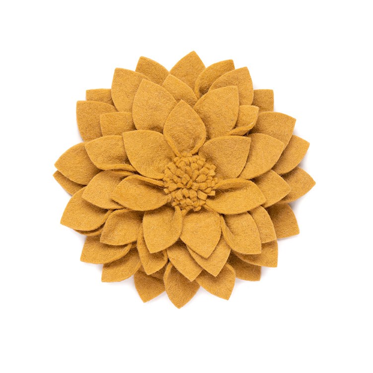 Kuba Filt Flower Ø 30cm Yellow - KidsDepot