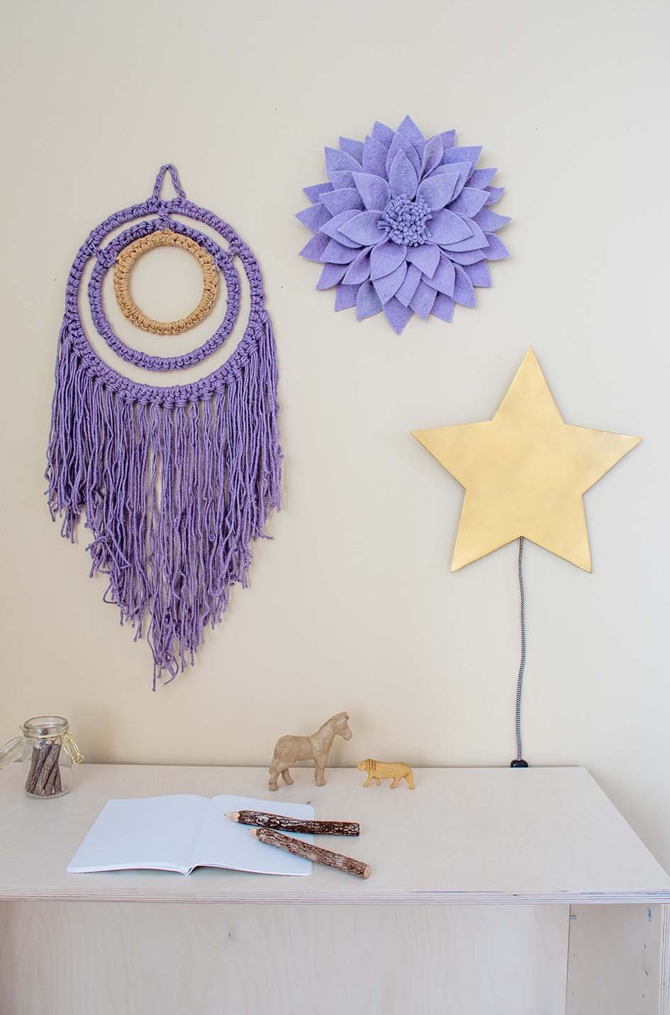 Kuba Filt Flower Ø 30cm Lila- KidsDepot