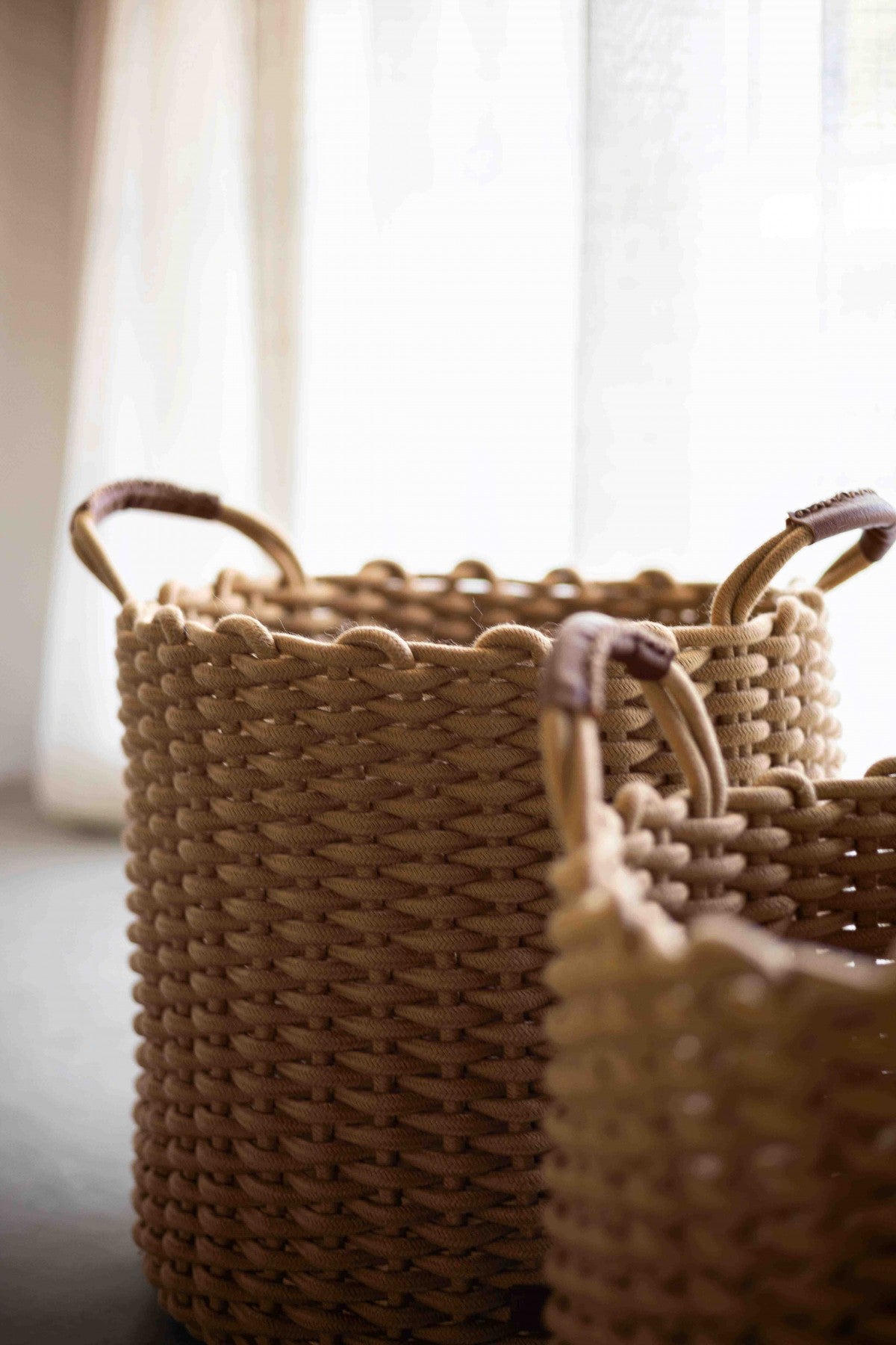 Storage Basket Kuba L set of 2 Oker - KidsDepot