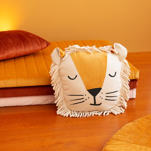 Pillow Lion Farniente Yellow - Nobodinoz