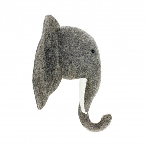 Animal Head Elephant Head with Trunk Up Semi - Fiona Walker England