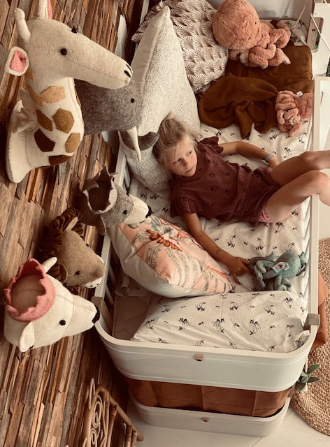 PLUME FAWN BEDDING SET ECRU - Rose in April