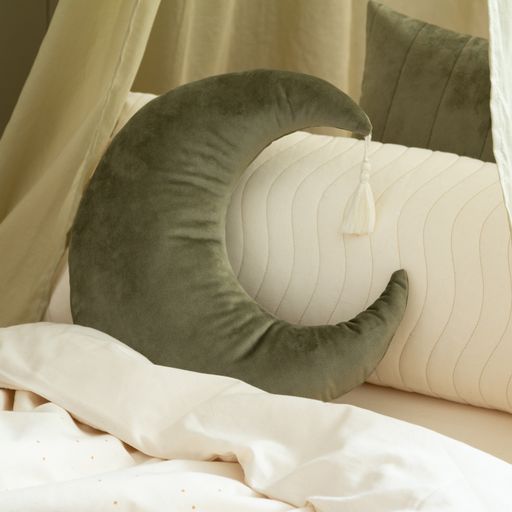 Pierrot Moon velvet cushion - Nobodinoz