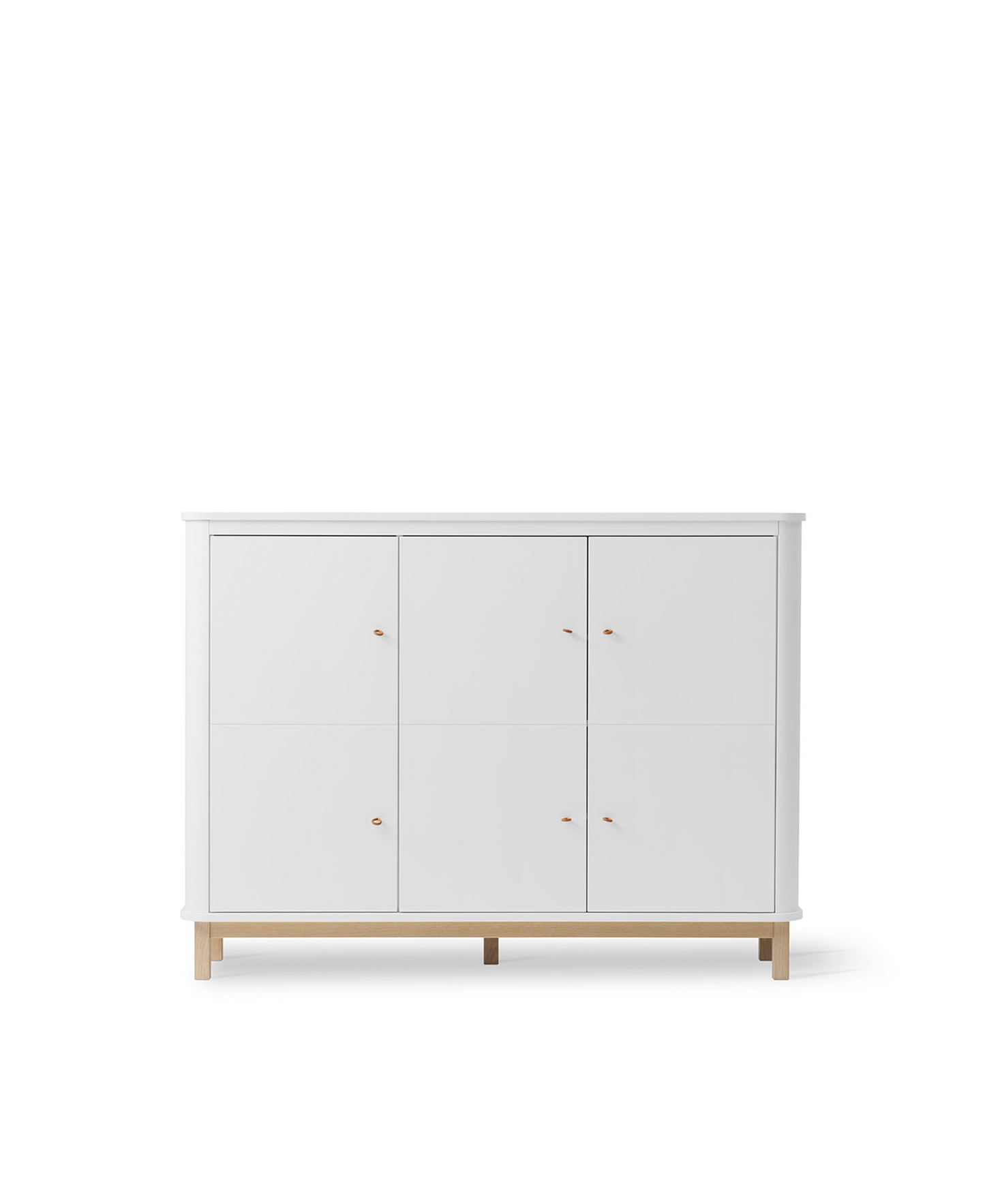 Multi Cupboard 3 Doors White Oak - Oliver Furniture