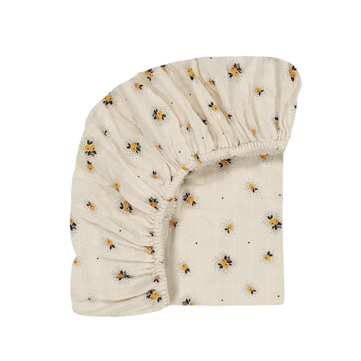 FITTED SHEET OLIVIA APPLE YELLOW - Rose in April