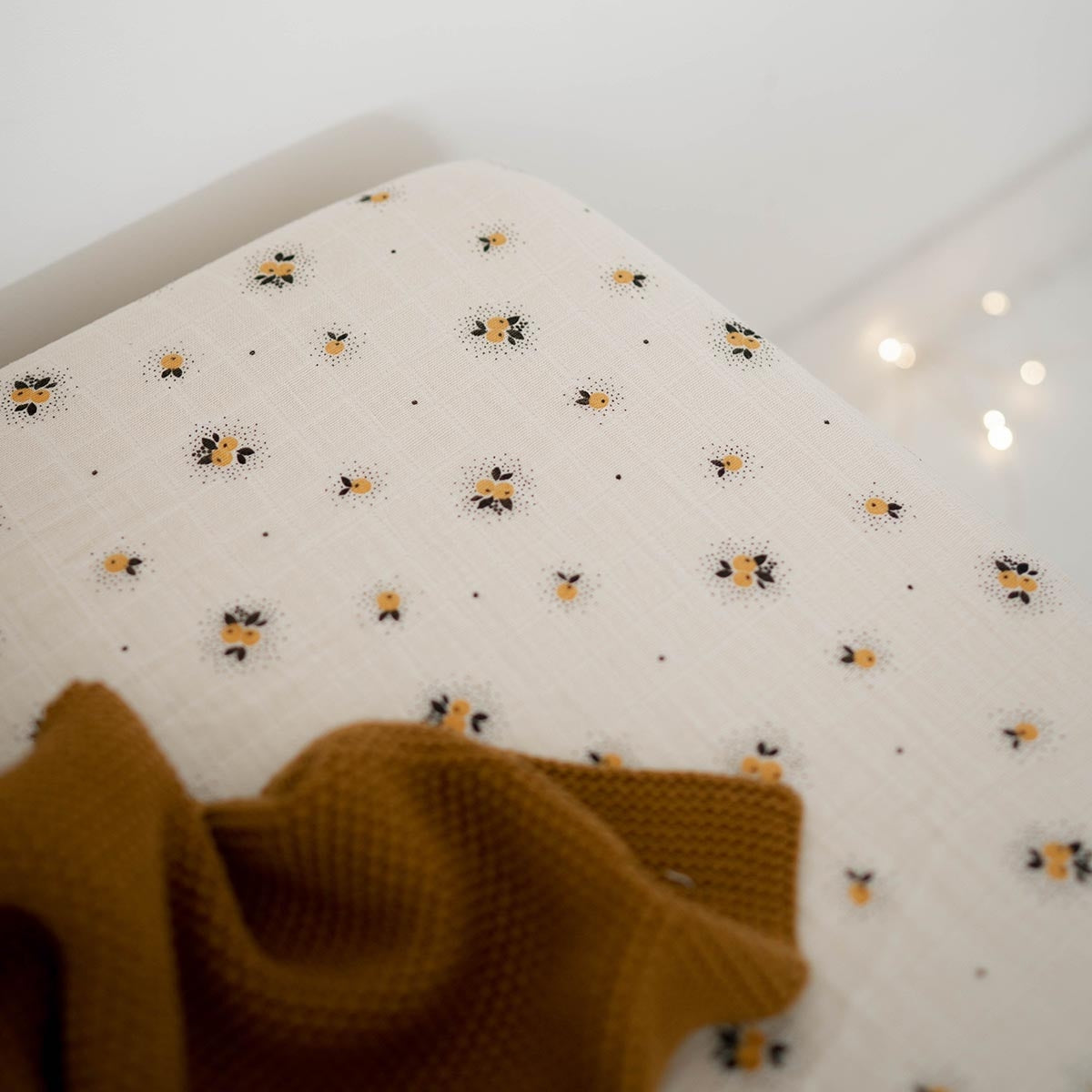 FITTED SHEET OLIVIA APPLE YELLOW - Rose in April