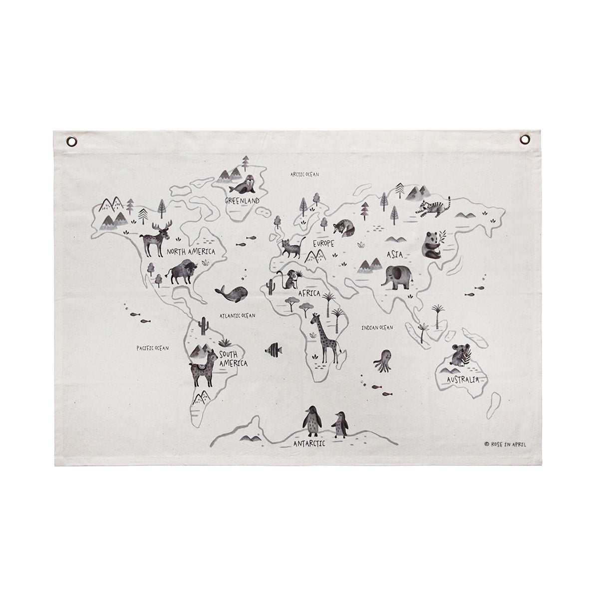 WORLD MAP BY ROSE IN APRIL