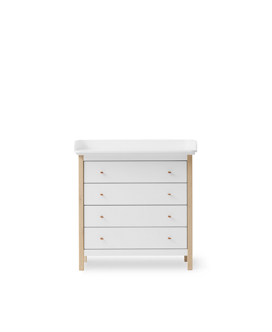 Wood Nursery Dresser Nursery Top White Oak - Oliver Furniture