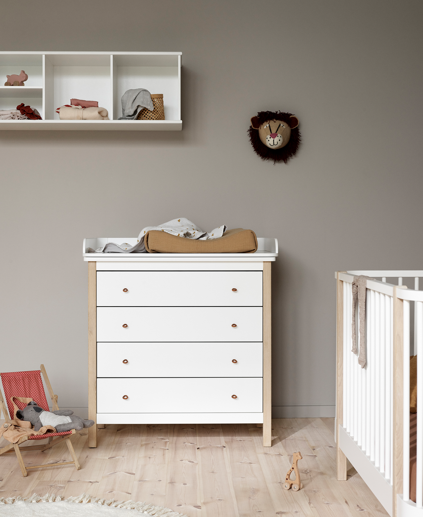 Wood Nursery Dresser Nursery Top White Oak - Oliver Furniture